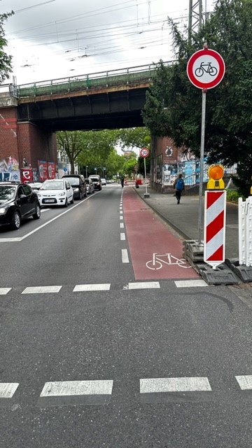 Verbotene Verkehrsführung für Störer